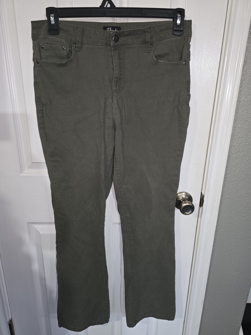 TaylorMade Olive Green Flare Jeans for Women